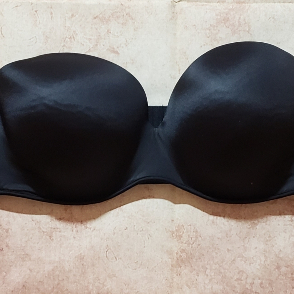 NWOT Cacique black bra 46C strapless plus size
